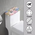 thumbnail image 3 of ZIATUBLE Flower Hummingbird Toilet Tank Lid Covers Universal Toilet Cover Lid Protective Cover 2 Pcs Soft Toilet Bowl Tank Covers for Bathroom Fit Different Sizes of Toilet Tanks, 3 of 5