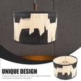 thumbnail image 4 of Pantalla de lámpara de bambú con impresión decorativa, cubierta de lámpara de tambor para restaurante, 4 of 7