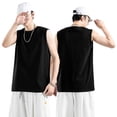 thumbnail image 2 of FLMEI Men's Women Basic Sleeveless Vest Top Cotton Solid Male Female T-Shirt Undershirt Activewear Sizes S~4XL, 2 of 9