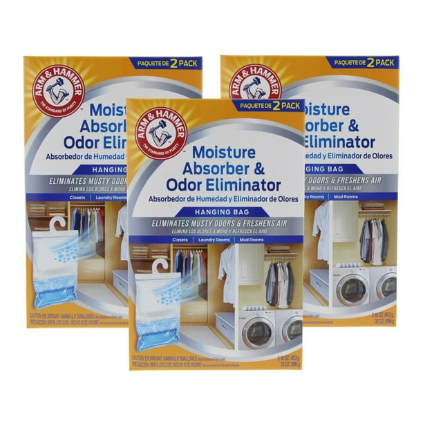 Absorbente de humedad y eliminador de olores Arm & Hammer, 480 ml, paquete de 3