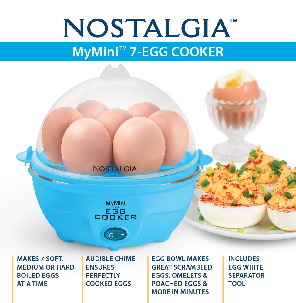 MyMini Premium 7-Egg Cooker, Blue 