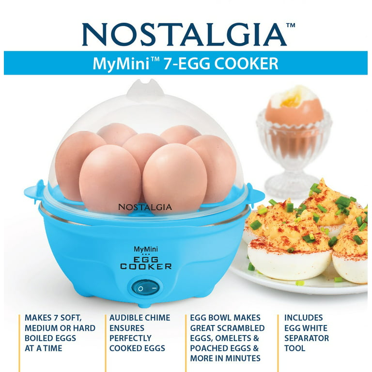 Nostalgia My Mini Egg Cooker Tool Perfectly Cook 7 Eggs in minutes New in  box