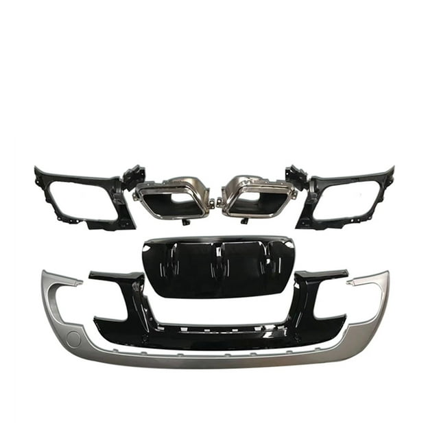 For Land-Rover For Range-Rover Velar 2017-2023 Rear Bumper Diffuser Lip Black/Silver Frame Spoiler Plate Splitter Body Kit