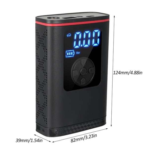 Bomba de Aire Eléctrico de Aire de Aire Portátil de Inflador de Neumés para para Neumés para Automóviles con 6000 Mah3000 Mah x 2 Capacidad de Batería Pantalla LCD 150 PSI