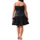thumbnail image 3 of Agnes Orinda Talla Grande Camisón de Noche para Mujeres Lencería Satén Erógena Vestido Sin Mangas con Escote en V y Volantes Ropa de Dormir 1X Negro, 3 of 6