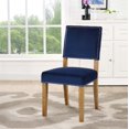 thumbnail image 2 of Modern Contemporary Urban Design Dining Kitchen Room Side Chair, Fabric, Navy Blue, 2 of 4