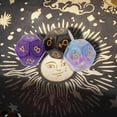 thumbnail image 3 of Dados de juego 3 piezas acrílicos de varias caras Café Verde Morado Sunnimix, 3 of 8