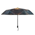 thumbnail image 2 of Skull Head in Galaxy Compact Sun Umbrella Windproof Travel Umbrellas for Rain Strong Portable UV Protection, 2 of 8