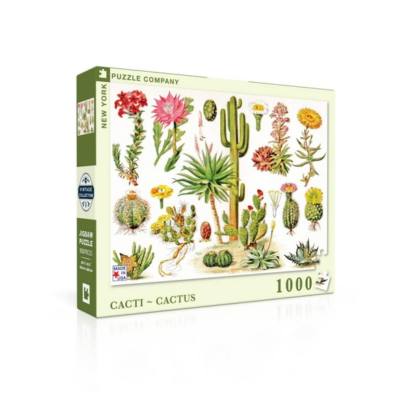 New York Puzzle Company Cacti ~ Cactus 1000 Piece Jigsaw Puzzle