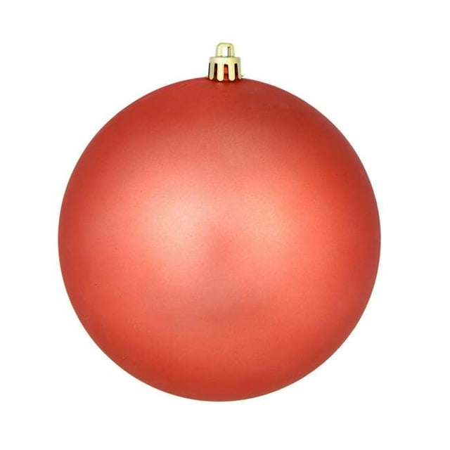 Vickerman N592071DMV Ornement Boule 8 Po. Corail Mat Traité UV avec Capuchon Percé