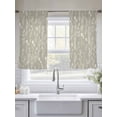thumbnail image 4 of Gray Green Flowers Sheer Curtains 45 Inch Length 2 Panels Set, Spring Summer Farmhouse Botanical Voile Window Treatment Rod Pocket Small Kitchen Curtains Drapes for Bedroom 52"x45"x2, 4 of 7