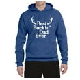 thumbnail image 2 of Wild Bobby, Best Buckin Dad Ever Funny Hunting, Father's Day, Unisex Graphic Hoodie Sweatshirt, Vintage Heather Blue, Medium, 2 of 3