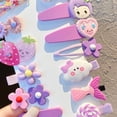 thumbnail image 5 of Pinza para el pelo, juego de 14 piezas, bonita pinza para el pelo de colores, bonita horquilla para niños, gran capacidad, 5 of 5