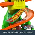 thumbnail image 6 of Hot Wheels City T-Rex Blaze Battle Playset & 1:64 Scale Die-Cast Car, Dinosaur Nemesis, 6 of 8