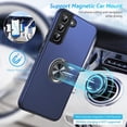 thumbnail image 5 of Hidden Series Galaxy S22 Case 5G,[Heat Dissipation][No Fall-Off Kickstand] 360°Metal Ring, 15Ft Military Grade Shockproof Protective Phone Case Designed for Samsung Galaxy S22 6.1 Inch, Blue, 5 of 13