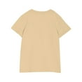 thumbnail image 3 of Girls Short Sleeve T Shirts, Kids Summer Cotton Shirt Tops Solid Color Crewneck Tee Tops Beige 11Y, 3 of 5