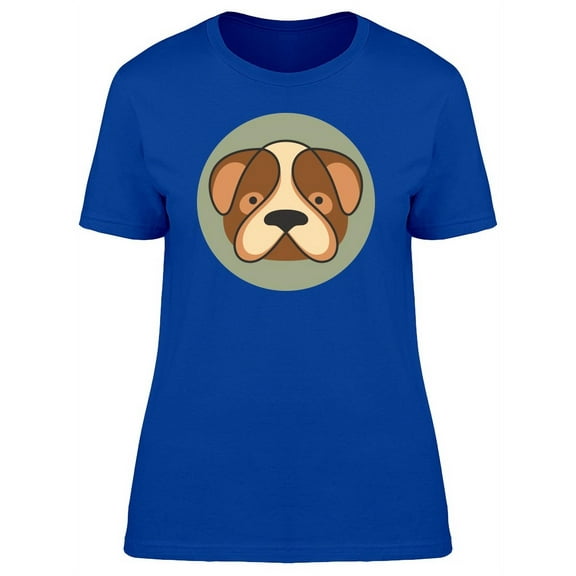 Bulldog Head Cartoon T-Shirt Women -Image by Shutterstock, Female x-Large