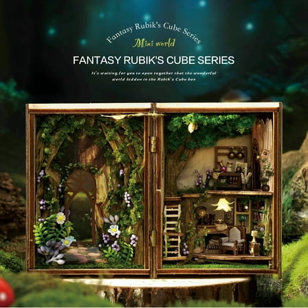 BESTSKY Mini 3D Wooden Doll House Craft Model With LED DIY Miniature And Furniture Dollhouse Kit Creative Room Idea For Valentine's Day Birthday Gift