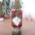 thumbnail image 4 of Yuarrent Bolsa de botella de vino de Navidad Suministros de vestido de manga Decoraciones de Fiesta Nuevo restaurante familiar Cena Sala Adornos de Kits de decoración para fiestas Verde Yuarrent HA069832-03, 4 of 6