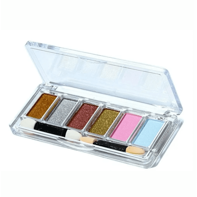 Kit Polvo Efecto Espejo Aurora Unicornio 6 Colores + Aplicador