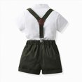 thumbnail image 5 of Toddler Boy Clothes Suit Formal Dress Gentleman Suspender Bow Tie Shirt and Shorts Set Little Boy Outfits Summer Clothes Suit Size 12M-6Y, 5 of 7