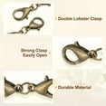 thumbnail image 3 of Bracelet Extender, 4Pcs - Double Lobster Claw Clasps Necklace Extenders, Connector Extension Clasp and Closure for DIY Making Jewelry Chain (30mm/1.18", Bronze), 3 of 6