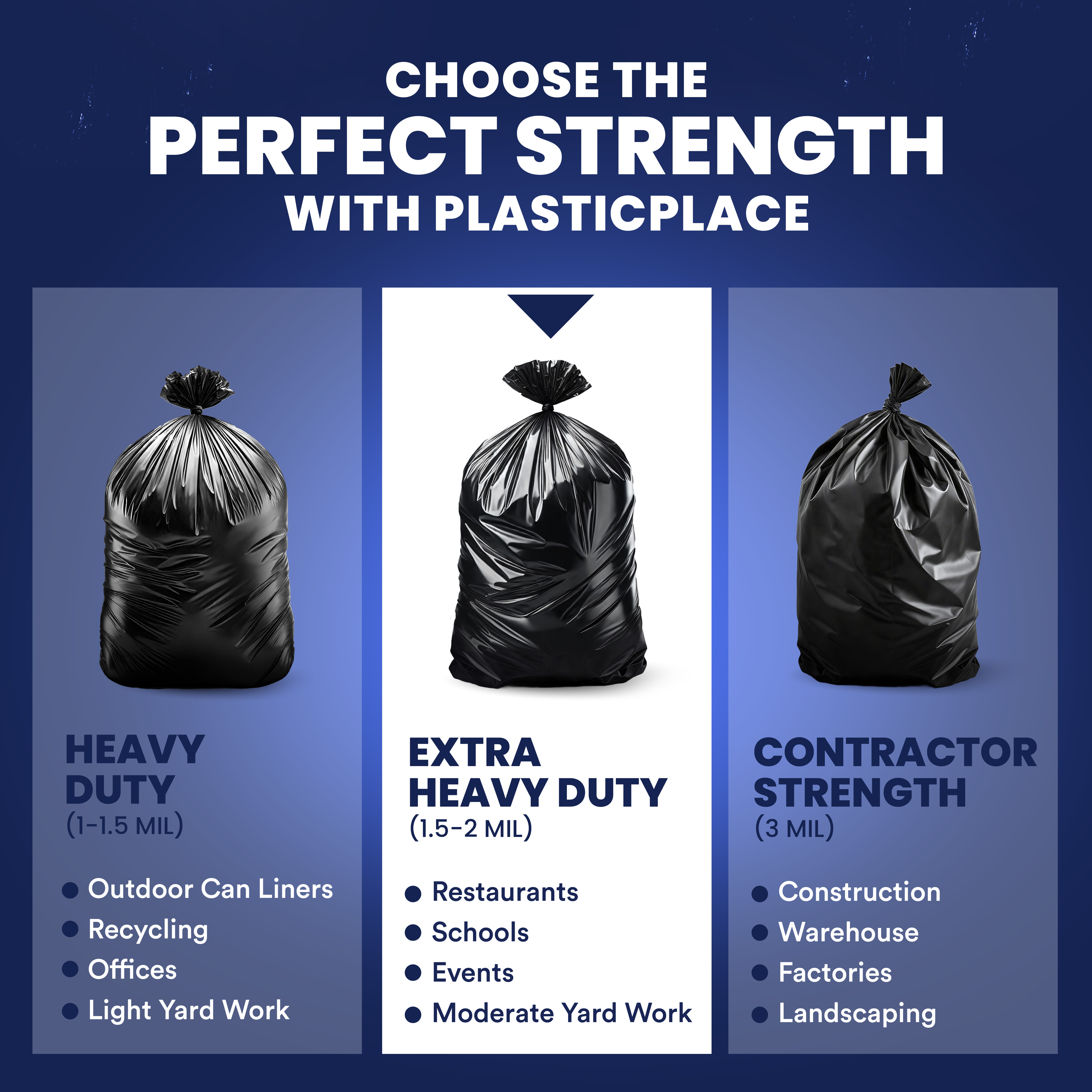 Plasticplace 55-60 Gallon Heavy Duty Trash Bags, 50 Count photo 7