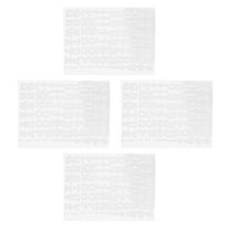 OUNONA 4Pcs Heat Vinyl Transfer Letters for Shirts Sturdy Iron on Alphabet Patches White