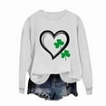 thumbnail image 4 of St Patricks Day Sweatshirt Women Heart Print Long Sleeve Shirt Casual Crewneck Pullover Shamrock Graphic Tops St Pattys Shirt, 4 of 7