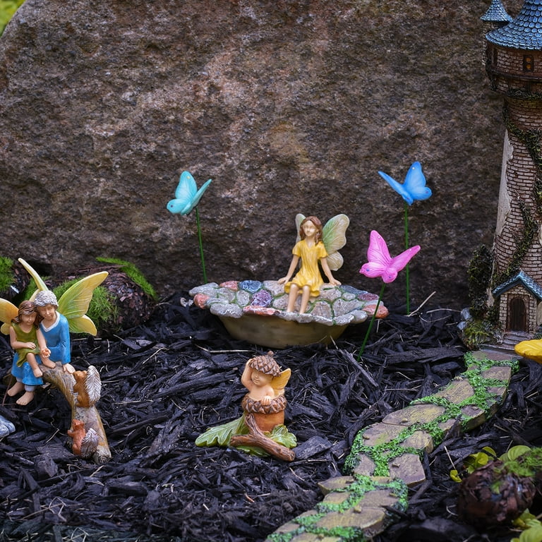 Miniature 3pc Butterfly Outdoor Fairy Garden Dollhouse Landscape Mini Yard Decor Miniature 3pc Butterfly Outdoor Fairy Garden Dollhouse Landscape Mini Yard Decor