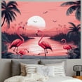 thumbnail image 2 of JRXY Flamingo Pattern Tapestry - High-Quality Short Plush Wall Hanging Painting, 2 of 6