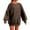 Coffee#2, variant on jobturf Sweatshirts for Women Fuzzy Fleece Long Sleeve Crop Pullover Tops Casual Crewneck Warm Plush Hoodies with Pockets