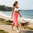 thumbnail image 7 of Pants for Women Capri Fold Over Cropped Pant Stretch Low Rise Wide Leg Yoga Bottoms, S, 7 of 7