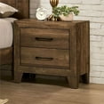 thumbnail image 4 of FOA Emerie 4pc Walnut Wood Bedroom Set - Full + Nightstand + Dresser + Mirror, 4 of 6