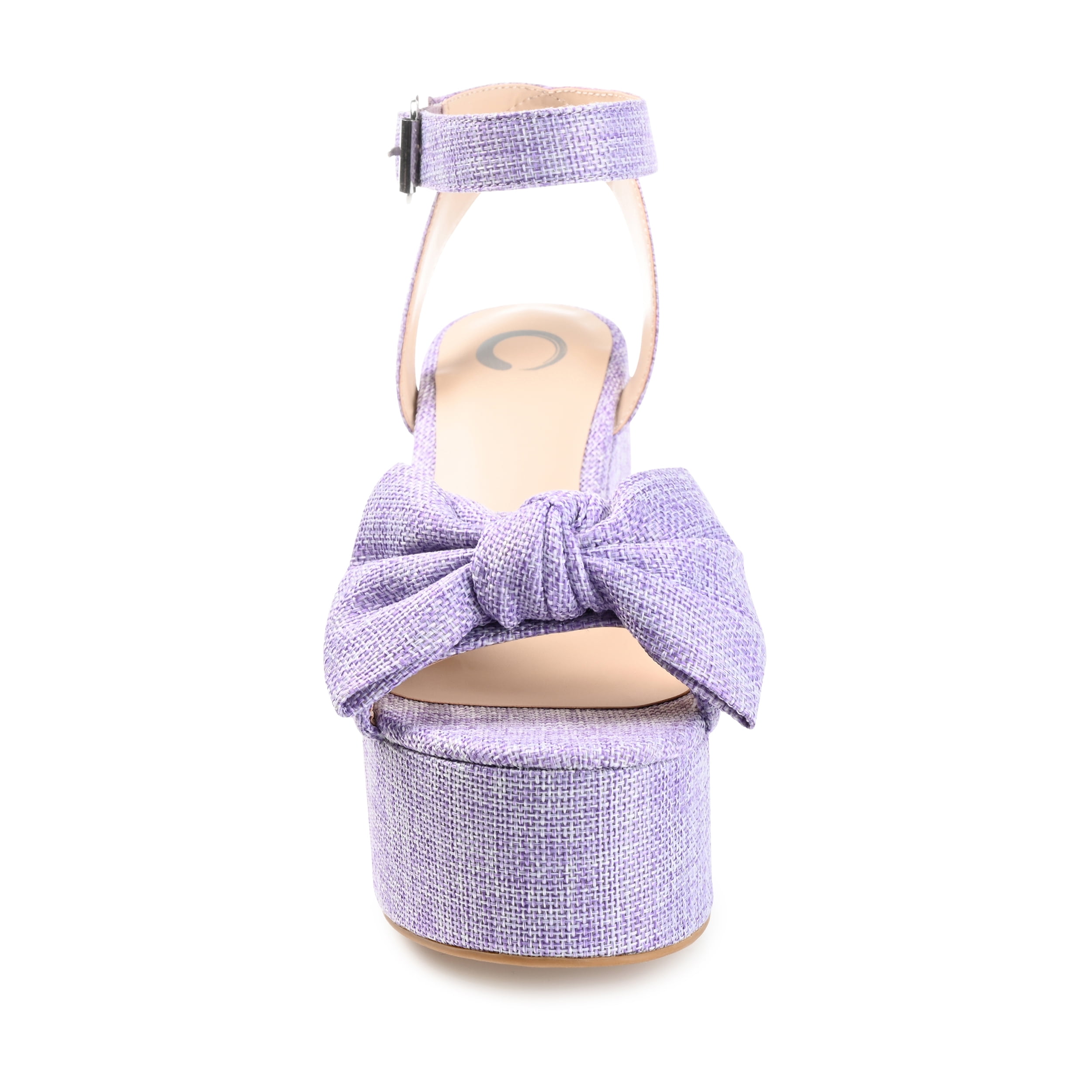 Journee Womens Zenni Bow Detail Platform Dress Sandals
