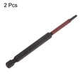 thumbnail image 3 of Uxcell T10 Magnetic Security Impact Torx Screwdriver Bit 1/4" Hex Shank 4" Length, 2 Pack, 3 of 5