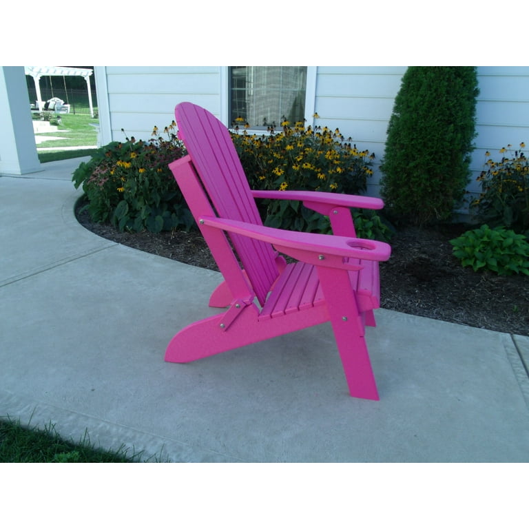 Furniture Barn USA Poly Recycled Plastic BIG BOY Oversized Adirondack Chair with Cup Holder