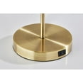 thumbnail image 3 of Adesso Bowie Table Lamp, Antique Brass & White, Eletronic, Painted White Metal Shade, 3 of 4