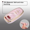 thumbnail image 3 of Unique Bargains Key Fob Remote Control Cover Case 3 Button Full Protection TPU Shell Pink for Audi A6 2012-2018, 3 of 6