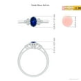 thumbnail image 5 of ANGARA Natural Aeon Sapphire Milgrain Engagement Ring with Trio Accents in 14K White Gold for Women (Size-6x4mm) | September Birthstone, Anniversary, Jewelry Gift for Women | Natural Sapphire Ring, 5 of 9