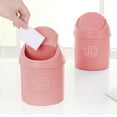 thumbnail image 5 of Small Trash Can with Lid, Mini Trash Can for Bathroom, Office and Bedroom, Small Bathroom Garbage Can with Swing Top, Compact Waste Basket for Desk, Dorm & Home, Pink - Xuniizn, 5 of 7