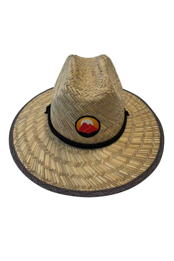Men's Wide Brim Straw Hat, Taupe