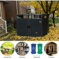 thumbnail image 4 of Outdoor Trash Can Storage,Garbage Can Storage Shed Ideal for Trash Bins, Toys, Garden Tools - Perfect for Garden, Backyard, & Patio Use for 2 Bins (Charcoal), 4 of 7