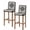 Black White, variant on Vintage Geometric Bar Stool Covers Set of 4, Green Brown Abstract Plaid Checkered Stretch Washable Bar Chair Covers with Backs, Removable Pub Counter Height Chair Cover for Kitchen Dining Room Cafe