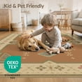 thumbnail image 4 of ODIKA 8'x10' Washable Area Rug Non-Slip Chair-Friendly Mat Beige Terracotta Geometric Floral Design Intricate with Classic Border Style for Dining Room, Large Office, Lounge, 4 of 7