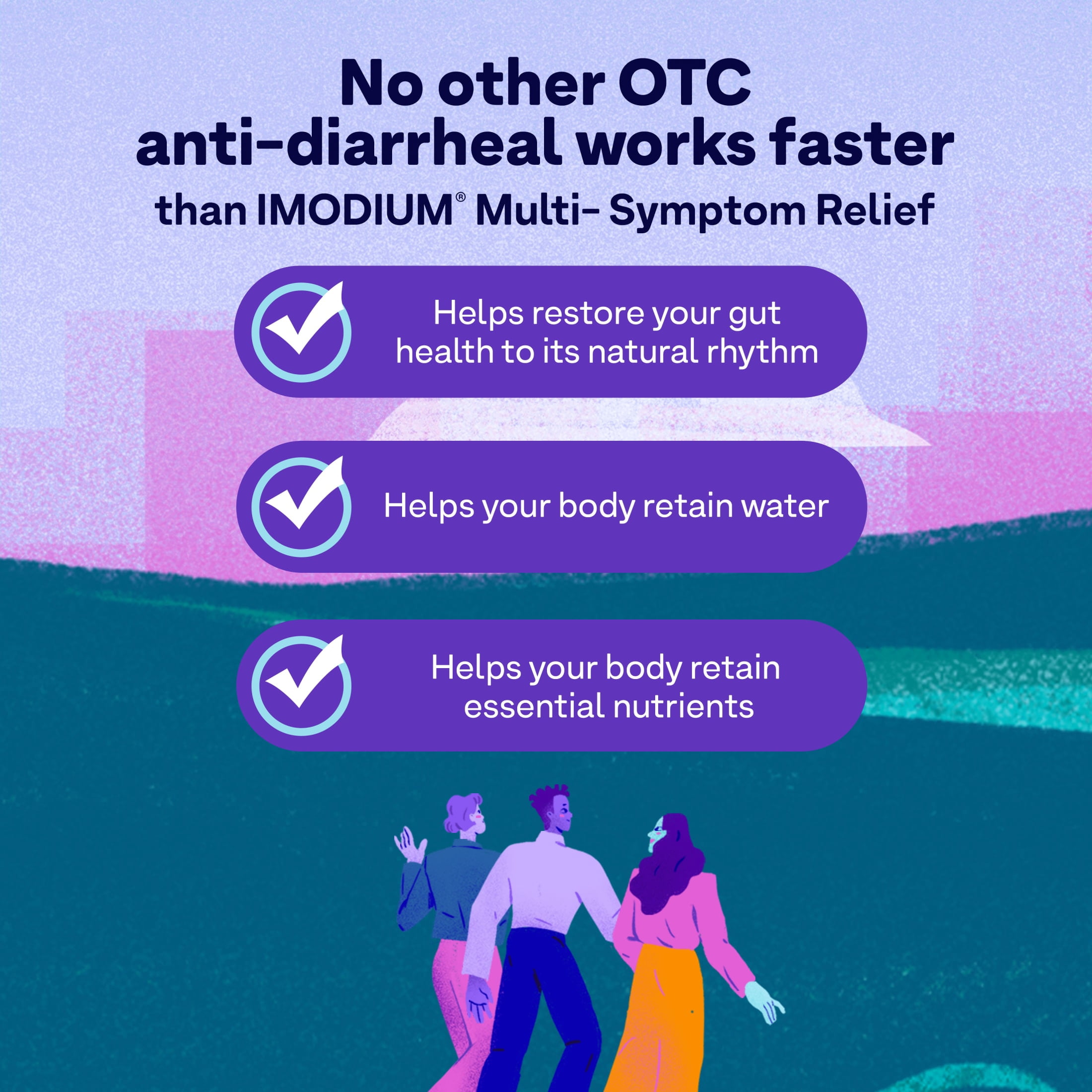 Imodium Multi-Symptom Relief Anti-Diarrheal Caplets 2mg Loperamide & Simethicone 125 mg, 24 Count