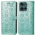 thumbnail image 1 of Funda Cartera FOXDOCK para Motorola Edge 2024 , Flip PU con Relieve de Gatos y Perros, Tarjetero y Soporte, 1 of 6