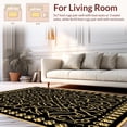thumbnail image 2 of Flatwoven High Traffic Area Rug, Art Deco Inspired Interlocking Shell with Elegant Flourishes, Non Slip, Stain Resistant, Washable Area Rugs for Living Room, Bedroom(Black, 2X3), 2 of 8