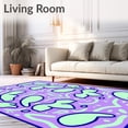 thumbnail image 2 of ODIKA 3'x5' Machine Washable Non-Slip Area Rug, Gentle Giant Patterned Exercise Crawl Training High Traffic Rug, Purple, 721355, 2 of 7
