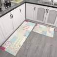 thumbnail image 2 of Pioneer Flower Floral Print Pattern Kitchen Rugs Sets Of 2,Anti Fatigue Kitchen Mat Rugs Non Slip Washable,Decorative Kitchen Floor Mats for Kitchen,Sink,Laundry,17"x30"+17"x47", 2 of 7